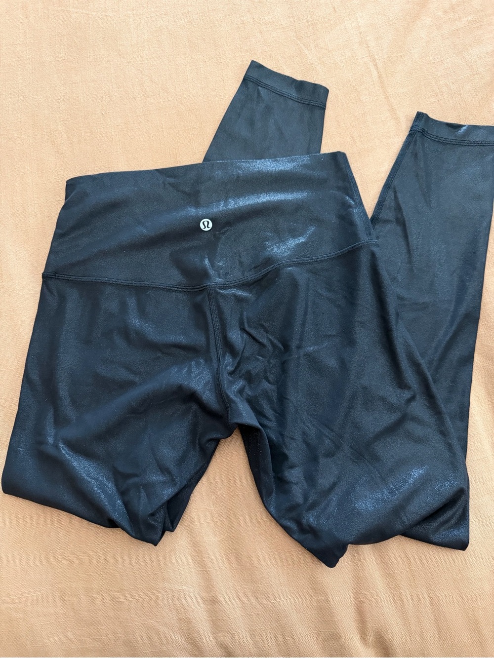 lululemon athletica Shimmery Black (foil) High-Rise Leggings